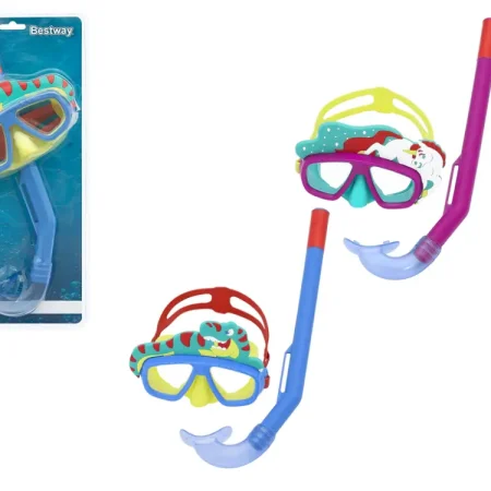 Mascara con snorkel infantil 2 piezas 34/15 cm