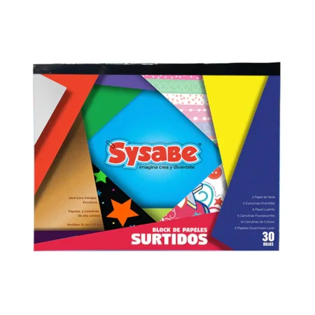 Block de papeles surtidos 32 x 25 cm (30 hojas)