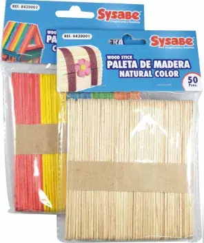 Paletas jumbo de madera (15 x 1,8 x 0,16cm) 50 piezas