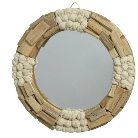 Espejo de madera 30 x 30 x 3,5 cm