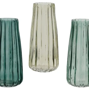 Florero de vidrio colores surtidos 10 x 10 x 21,5 cm