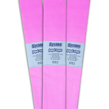 Papel crepe 30% l?mina color rosa
