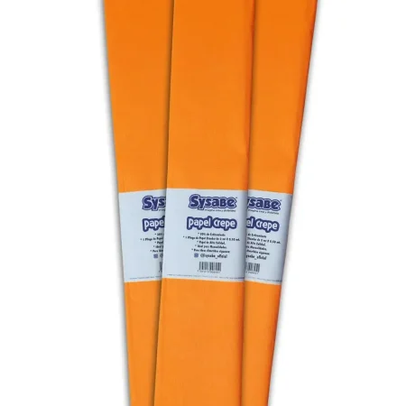 Papel crepe 30% l?mina color naranja