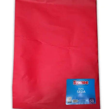 Papel de seda 50 x 70 cm color rojo 5 hojas