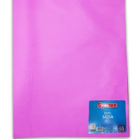 Papel de seda 50 x 70 cm color rosa claro 5 hojas