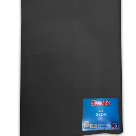 Papel de seda 50 x 70 cm color negro 5 hojas