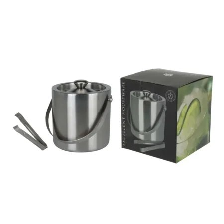 Hielera de acero inoxidable 19,5x17,7x17,7 cm