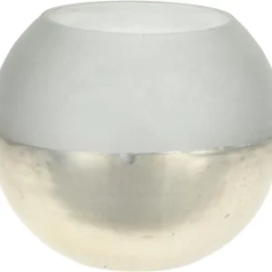 Porta tealight redondo de vidrio 14 x 12 cm