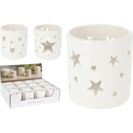 Portavelas de porcelana 7x7x8cm