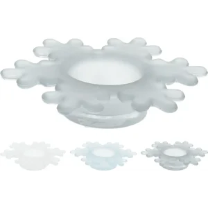 Portavelas de vidrio 14x14x3cm