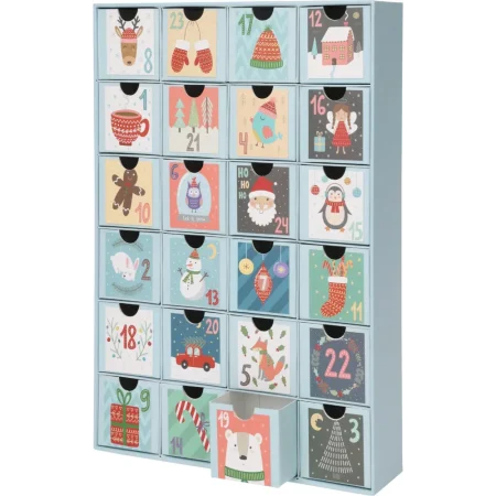 Calendario de adviento 25x6x38cm