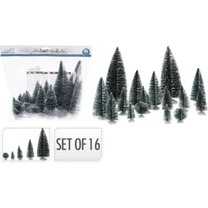 Set de 16 figuras de árboles (tamaños surtidos)