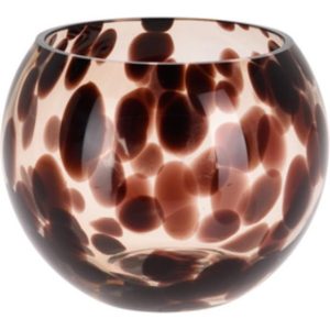 Porta vela de vidrio 13 cm