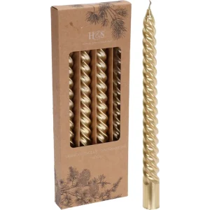 Juego de 4 velas 2,1x2,1x25cm