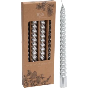 Juego de 4 velas 2,1x2,1x25cm