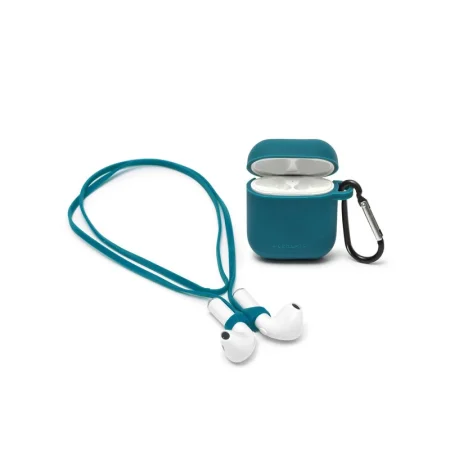 Set estuche y cordón AirPods color petrol blue