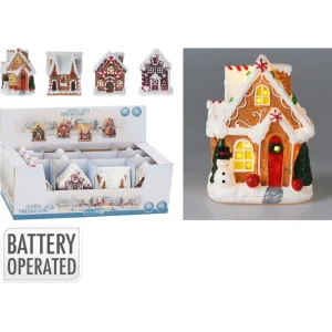 Casa de galletas con led 8x6x10cm