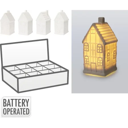 Casa de porcelana con led 5x5x10cm