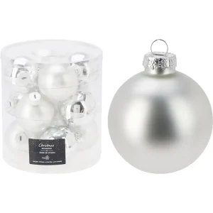 Set de 12 bambalinas de vidrio 6cm