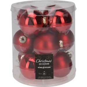 Set de 12 de bambalinas de vidrio 6cm