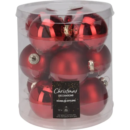 Set de 12 de bambalinas de vidrio 6cm