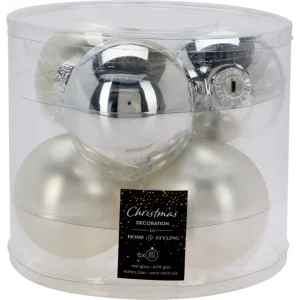 Set de 6 bambalinas de vidrio 8cm