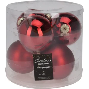 Set de 6 bambalinas de vidrio 8cm