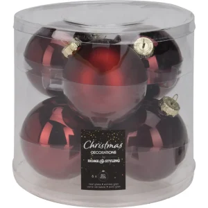 Set de 6 bambalinas de vidrio 8cm