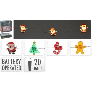 Luces led de alambre plateado con decoraciones 3d