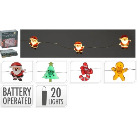 Luces led de alambre plateado con decoraciones 3d