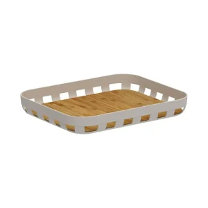 Bandeja con base de bambu 35 cm