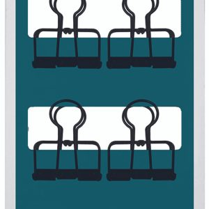 Juego de 6 clips metalicos negro