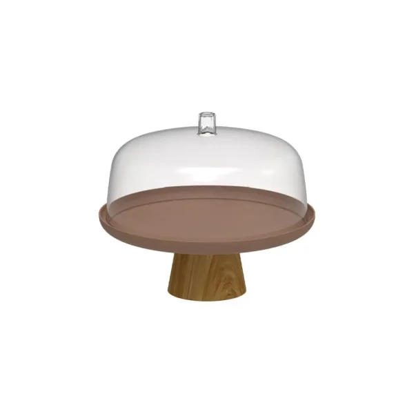 Soporte para torta con cupula y base 25cm