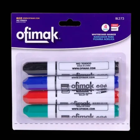 Blister marcador de pizarra 4 piezas