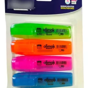 Blister resaltador 4 piezas