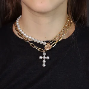 Collares con dije de cruz