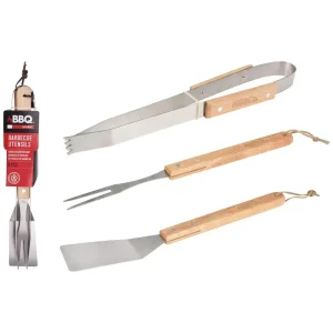 Set de 3 utensilios para parrilla
