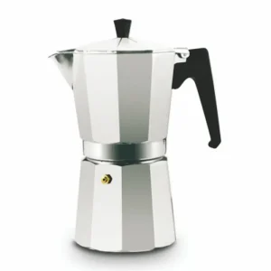 Cafetera de aluminio 6 tazas plateado