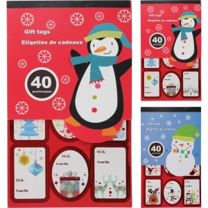 Libro de pegatinas navideñas con 40 pegatinas de regalo