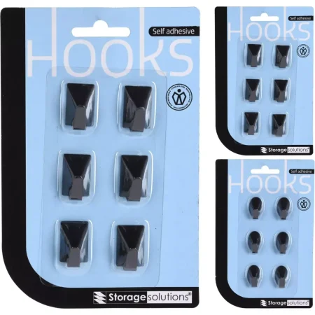 Set de 6 ganchos de acero inoxidable