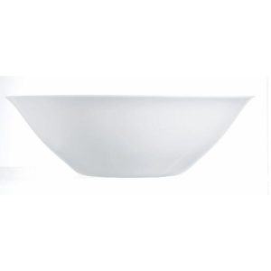 Ensaladera de vidrio opal 27cm Carine color blanco