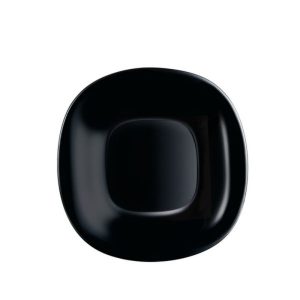 Plato para postre de vidiro opal 19cm Carine color negro
