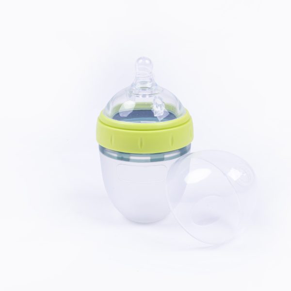 Biberon de silicona verde