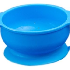 Bowl de silicona con succion azul
