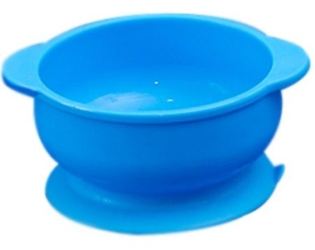 Bowl de silicona con succion azul
