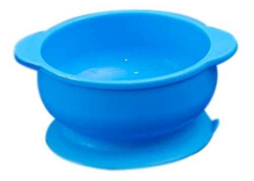 Bowl de silicona con succion azul