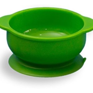 Bowl de silicona con succion verde