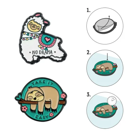 Set de 2 adhesivos de metal