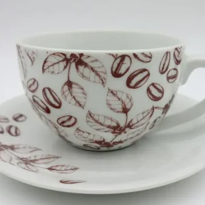 Set de taza 4 con plato 250 ml