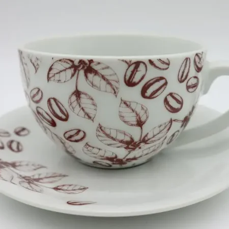 Set de taza 4 con plato 250 ml